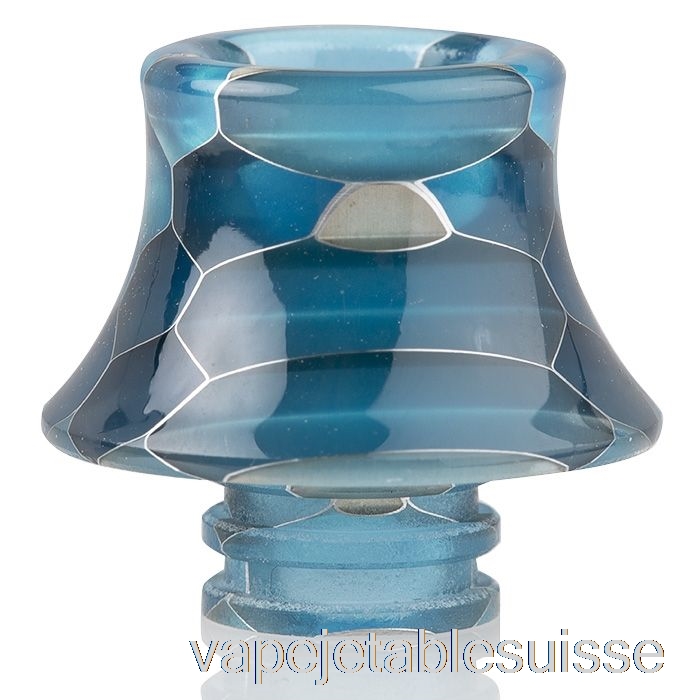 Vape Suisse 510 Cône Peau De Serpent Résine Drip Tip Bleu Clair